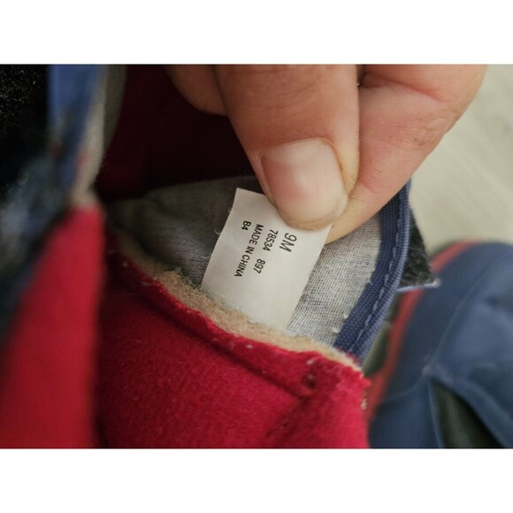 Youth Red and Navy Lands End Snow Boots Size 9 M - Picture 6 of 6